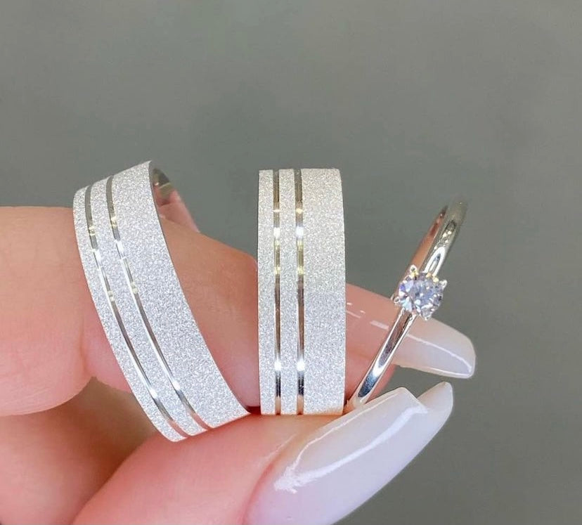 Par de Alianças em Prata 950 6mm - Valleta