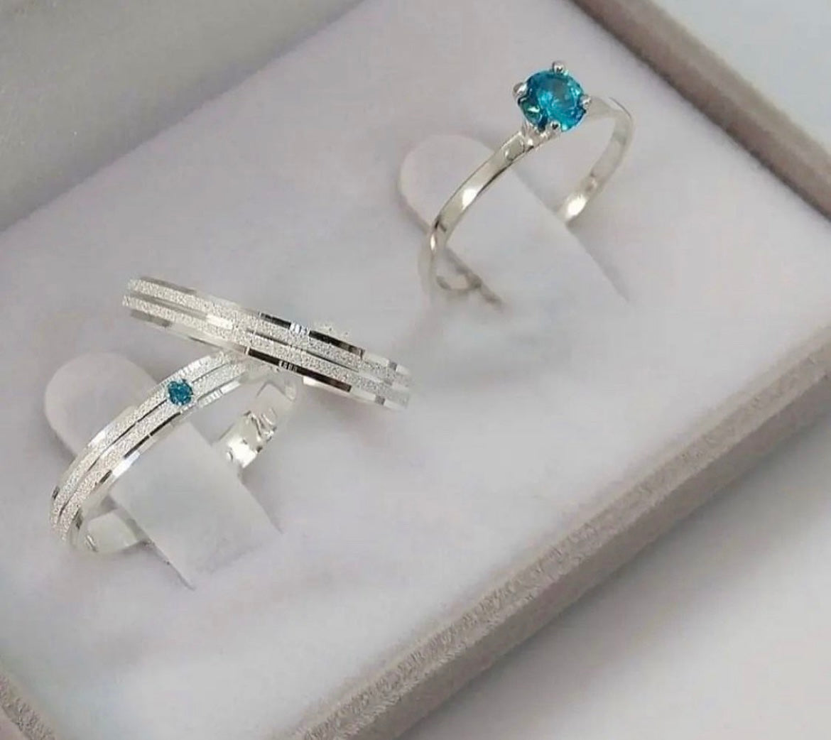 Par de Alianças em Prata 950 3mm - Edimburgo