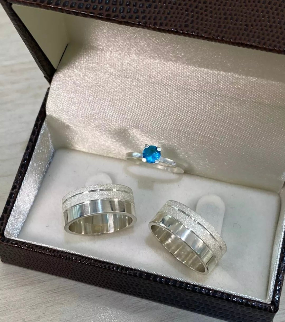 Par de Alianças em Prata 950 8mm - Copenhague