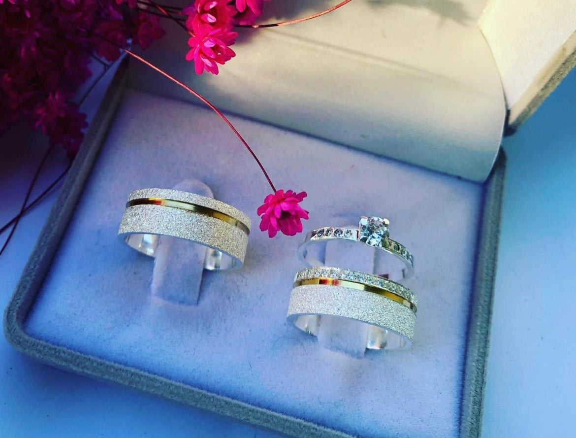 Par de Alianças em Prata 950 6mm - Budapeste