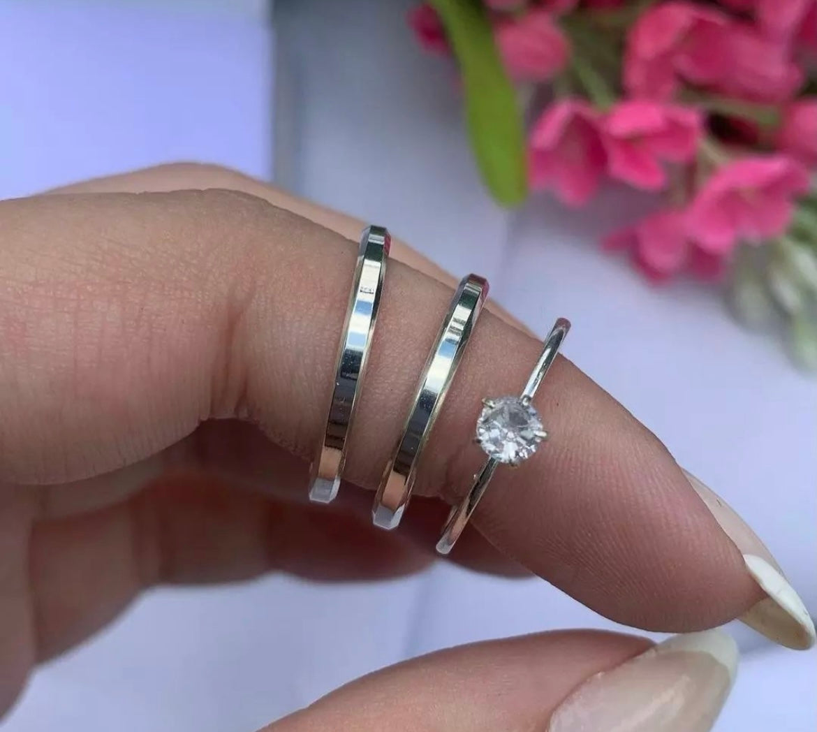 Par de Alianças em Prata 950 2mm - Atins