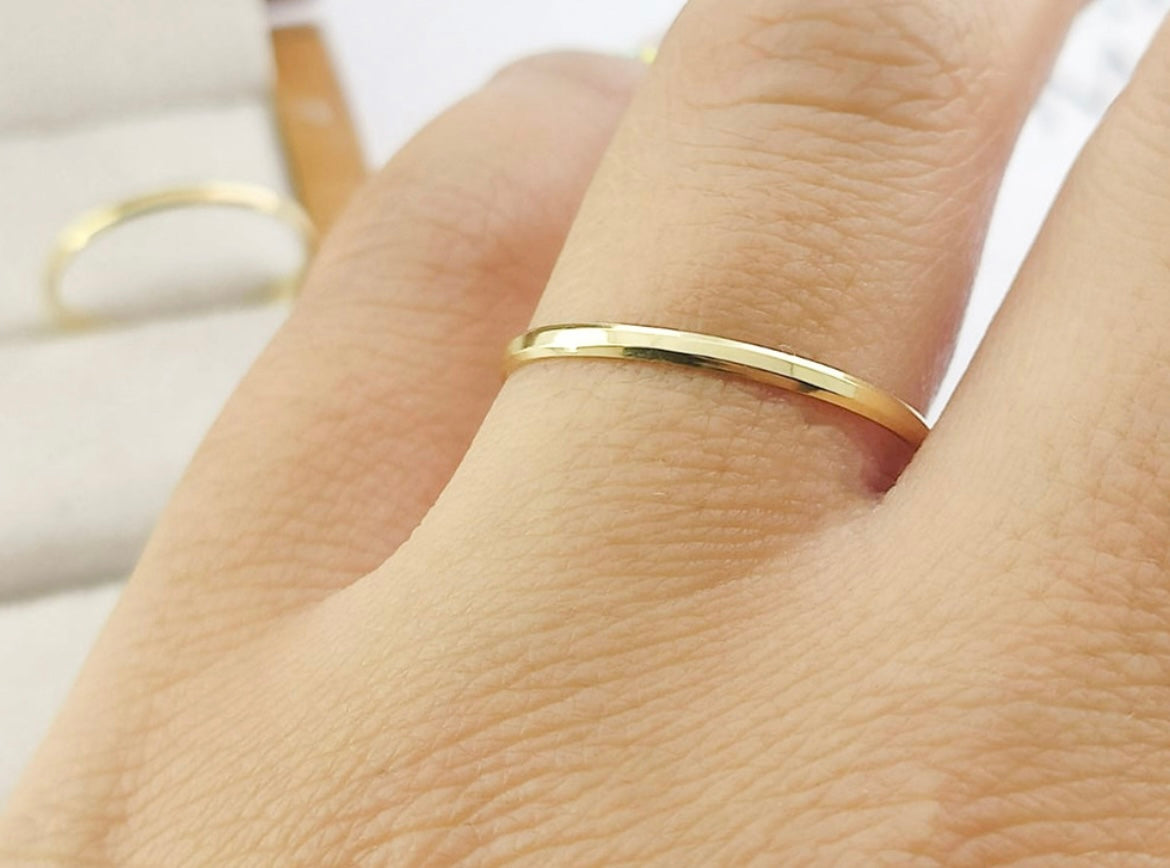 Conjunto Alianças Banhada Ouro 18K 2mm