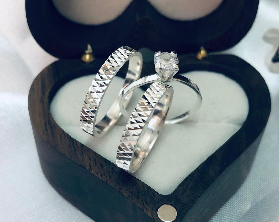 Par de Alianças em Prata 950 5mm -  Londres