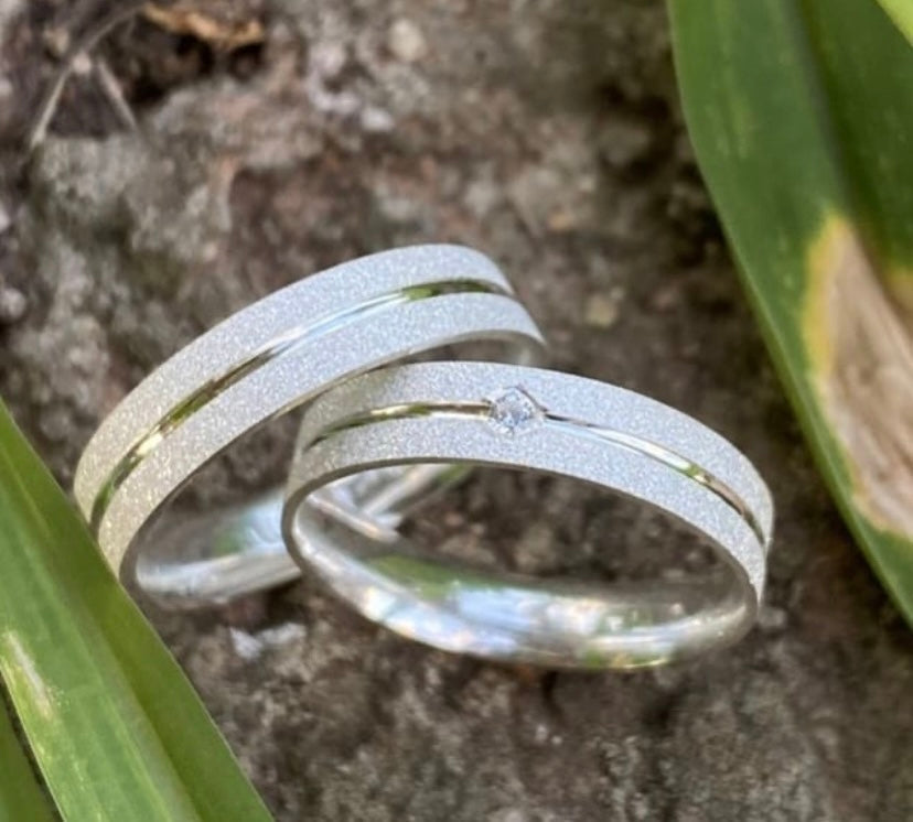 Par de Alianças em Prata 950 5mm - Quito