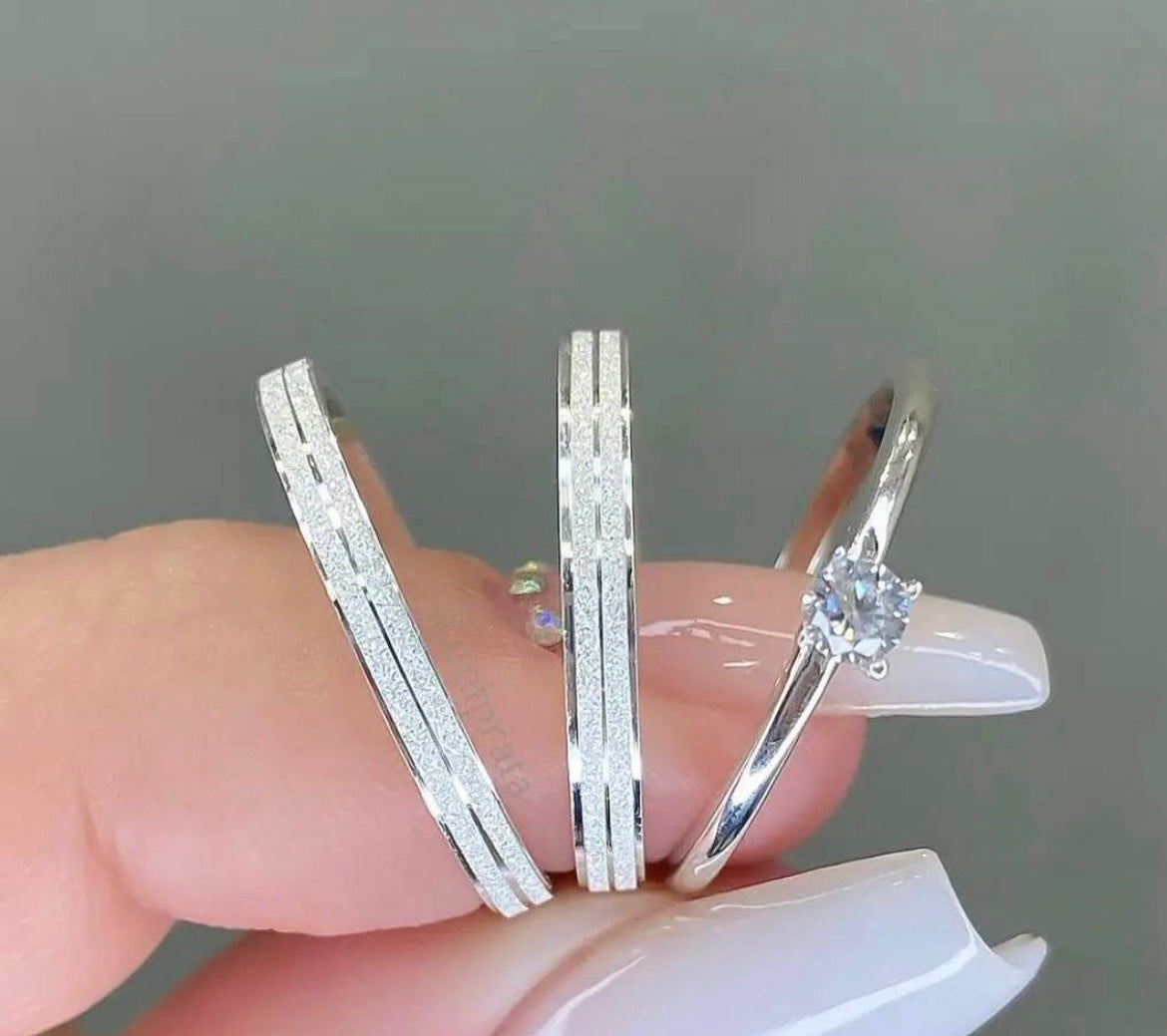 Par de Alianças em Prata 950 2mm - Praga