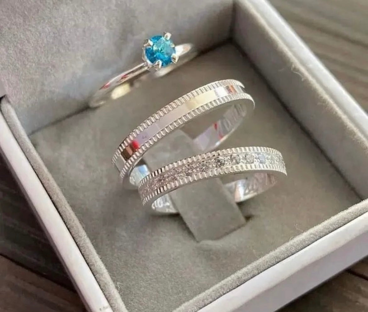 Par de Alianças em Prata 950 4mm - Bacalar