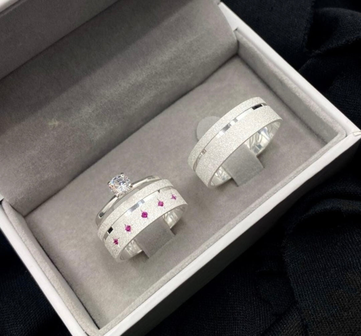 Par de Alianças em Prata 950 7mm - Rio de Janeiro