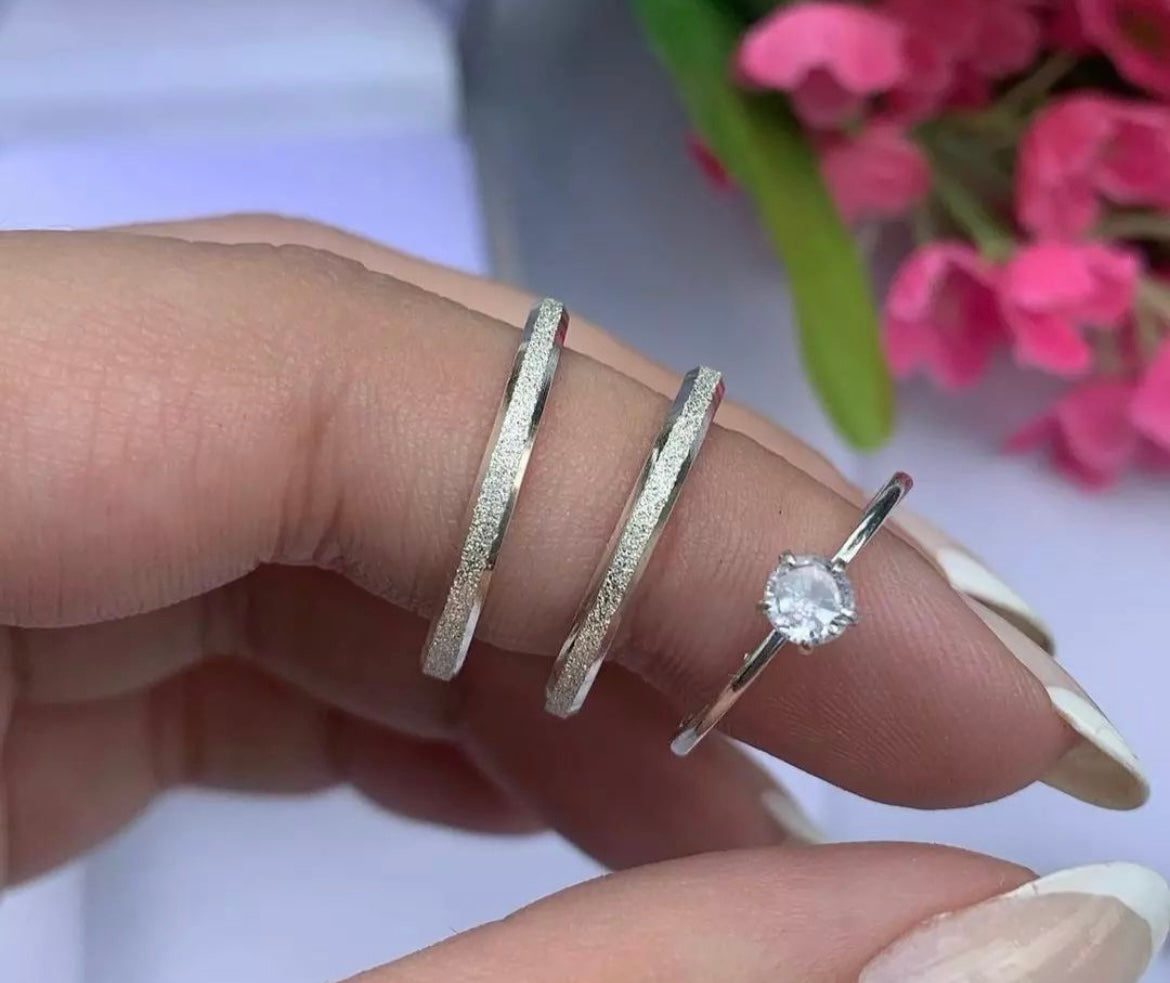 Par de Alianças em Prata 950 2mm - Colmar