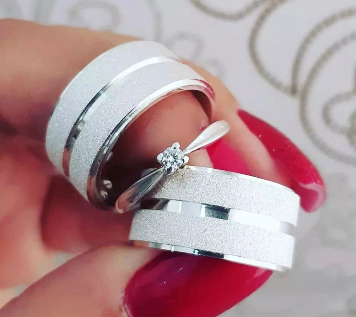 Par de Alianças em Prata 950 10mm - Porto de Galinhas